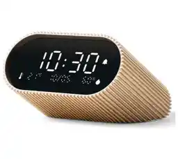 Lexon Ray Clock Vivid Gold LR155VG3 z czujnikiem temperatury i wilgotności Złoty Budzik