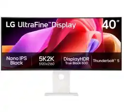 LG UltraFine 40U990A-W 40 5K2K Nano IPS Black 120Hz 5ms Zakrzywiony Profesjonalny Monitor LED
