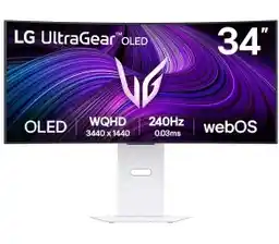 LG UltraGear 34GX90SA-W 34 UWQHD OLED 240Hz 0,03ms Zakrzywiony Gamingowy Monitor OLED