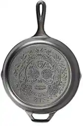Lodge Żeliwna Patelnia Z Czaszką 26cm Patelnia Na Ognisko Grill Sugar Skull