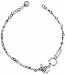 Lovrin Srebrna bransoletka 925 z gwiazdami 20cm kuleczki