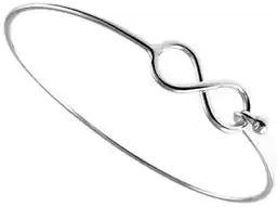 Lovrin Srebrna Bransoletka Bangle 925 Sztywna Infinity