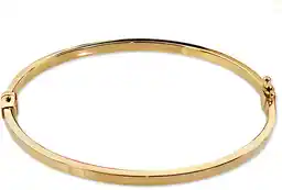 Lovrin Złota bransoletka 585 delikatna gładka bangle