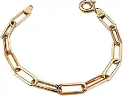 Lovrin Złota bransoletka 585 z dużych podłużnych ogniw elegancka