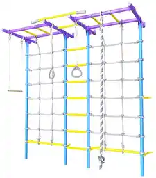 Małpiszon Drabinka gimnastyczna Kometa Next-5 Dual fioletowa Lina Kółka 225 cm