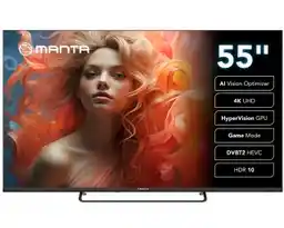 Manta 55LUV125E 55 LED 4K Smart TV VIDAA DVB-T2 Telewizor LED