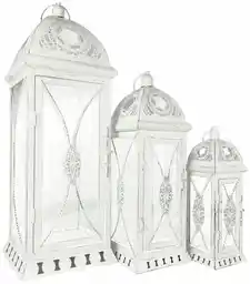 Max-land Latarnia lampion komplet 2w1 metal świecznik ogród CZARNY 56/39cm