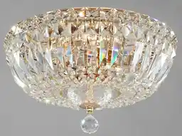 Maytoni Basfor Gold Ø30 lampa sufitowa klasyczna kryształowa DIA100, chrom, elegancki design