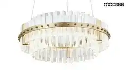 Moosee lampa wisząca SATURNUS 47 DUO złota - LED, kryształ, stal szczotkowana