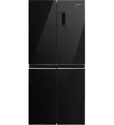 MPM SBS 434-SBF-17/D Pełny No Frost 180cm Czarne szkło Lodówka