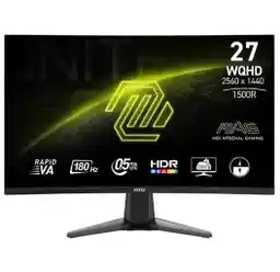 MSI MAG 27CQ6F 27 2K Rapid VA 180Hz 0,5ms Zakrzywiony Gamingowy Monitor LED