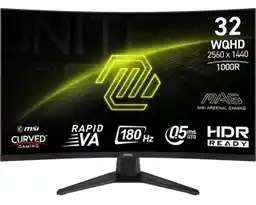 MSI MAG 325CQF 31,5 2K Rapid VA 180Hz 0,5ms GTG Zakrzywiony Gamingowy Monitor LED