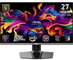 Msi Monitor 26,5 Mag 272QP Qd-oled X50 2560x1440 wqhd 500Hz 0,03ms