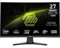 Msi Monitor 27 Mag 275CQF E18 2560x1440 wqhd 180Hz 0,5ms Rapid Ips