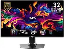 Msi Monitor 31,5 Mag 321UPX Qd-oled 3840x2160 4K 240Hz 0,03ms Oled