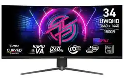 Msi Monitor MPG 346CQRF X24 34 3440x1440px 240Hz 0.5 ms GTG Curved