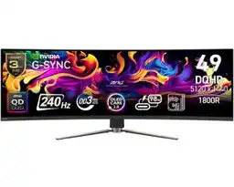 MSI MPG 491CQPX QD-OLED 49 5K OLED 240Hz 0,03ms GTG Zakrzywiony Gamingowy Monitor OLED