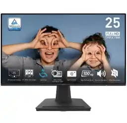 MSI PRO MP252 24,5 Full HD IPS 100Hz 1ms MPRT Monitor LED