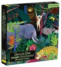 Mudpuppy Puzzle rodzinne świecące w ciemności Dżungla 500 el. 8+