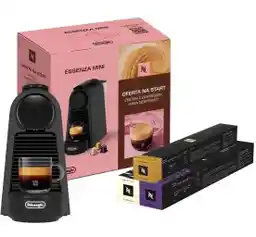Nespresso Essenza Mini EN85.BKMT Szerokość 11cm + Zestaw kaw Ekspres ciśnieniowy