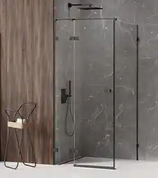 New Trendy Avexa Black kabina prostokątna 90x110x200 cm przejrzyste lewa EXK-1580