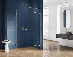 New Trendy Avexa Gold kabina prysznicowa prostokątna 110x70x200 cm szkło przejrzyste prawa EXK 1875