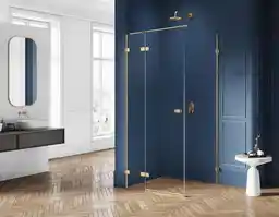 New Trendy Avexa Gold kabina prysznicowa prostokątna 120x70x200 cm szkło przejrzyste lewa EXK 1764