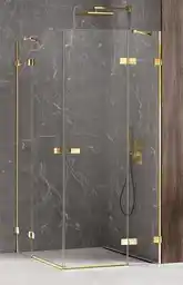 New Trendy Avexa Gold Shine kabina prostokątna 90x100x200 cm, przejrzyste szkło, EXK 1698