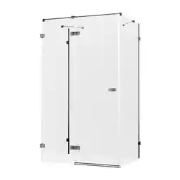 New Trendy Avexa Gunmetal Brushed kabina prysznicowa przyścienna lewa 110x90 cm EXK-3423