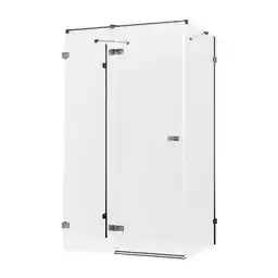 New Trendy Avexa Gunmetal Brushed kabina prysznicowa przyścienna lewa 80x80 cm EXK-3404