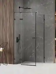 New Trendy Czarna kabina prysznicowa lewa 110x120 EXK-6872 Avexa Black XR