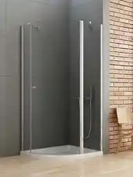 New Trendy kabina prysznicowa asymetryczna 100x80cm szkło przejrzyste K-0421 New Soleo