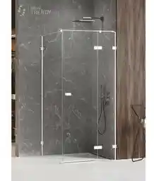 New Trendy Kabina prysznicowa biała lewa 120x80 cm EXK-2726 Avexa White