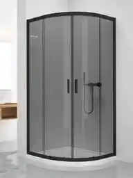 New Trendy Kabina prysznicowa półokrągła 80x80 K-0565 New Varia Black