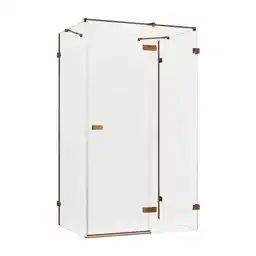 New Trendy Kabina prysznicowa przyścienna prawa 110x80 cm EXK-3739 Avexa Copper Brushed