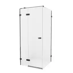 New Trendy Kabina prysznicowa stal szczotkowana lewa 110x80 cm EXK-3337 Avexa Gunmetal Brushed