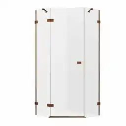 New Trendy Miedziana kabina pięciokątna 90x90 lewa EXK-3820 Avexa Copper Brushed