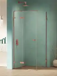 New Trendy Miedziana kabina prysznicowa 100x70 lewa EXK-6382 Eventa Copper Shine