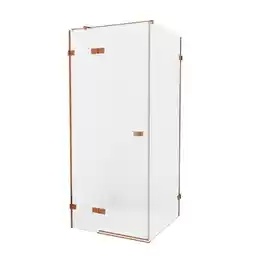 New Trendy Miedziana szczotkowana kabina prysznicowa lewa 100x100 cm EXK-3560 Avexa Copper Brushed
