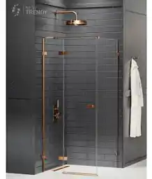 New Trendy Miedziana szczotkowana kabina prysznicowa lewa 120x120 cm EXK-3574 Avexa Copper Brushed