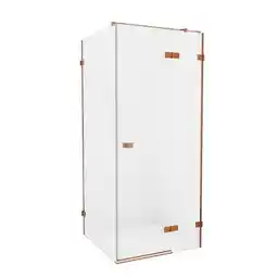 New Trendy Miedziana szczotkowana kabina prysznicowa prawa 100x110 cm EXK-3591 Avexa Copper Brushed