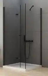New Trendy New Soleo Black kabina prysznicowa lewa 90x90x195 cm szkło przejrzyste D-0235A D-0115B