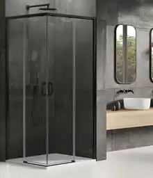 New Trendy Prime Black kabina prostokątna 90x100x200 cm przejrzyste D-0314A/D-0317A