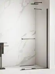 New Trendy Smart Black kabina prysznicowa Walk-In 120 cm szkło 8 mm czarna ruchoma ścianka EXK 6678