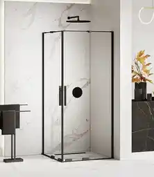 New Trendy Smart Black kabina prysznicowa prostokątna podwójne drzwi 90x100 cm EXK-4165