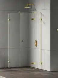New Trendy Złota kabina prysznicowa 110x70 prawa EXK-4737 Eventa Gold Shine