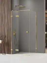 New Trendy Złota kabina prysznicowa lewa 100x120 EXK-6767 Avexa Gold Shine XR
