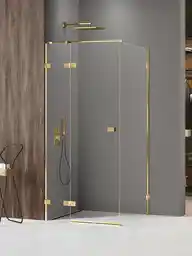 New Trendy Złota kabina prysznicowa lewa 90x90 EXK-6758 Avexa Gold Shine XR