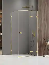 New Trendy Złota kabina prysznicowa prawa 120x100 EXK-6807 Avexa Gold Shine XR