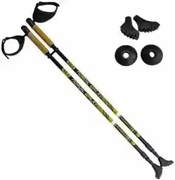 Nils Extreme kijki do nordic walking NW603, regulacja 82-140 cm, czarno-żółty, aluminiowe, antypoślizgowe rączki